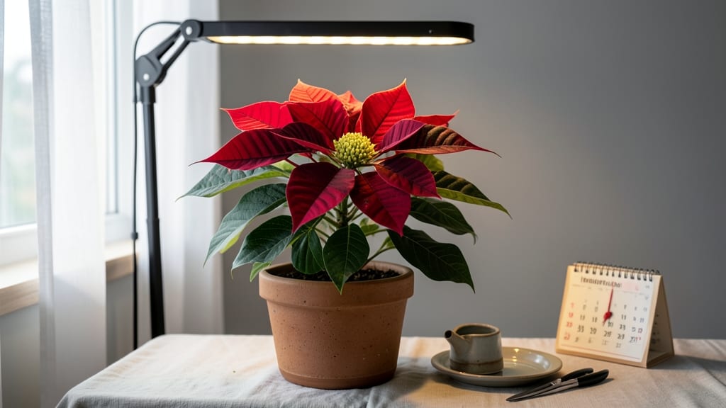 Getting Poinsettias to Bloom Again: Light-Deprivation Hack for Reliable Rebloom