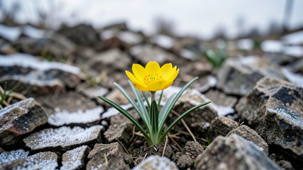 Winter Aconite Bright Yellow Flowers