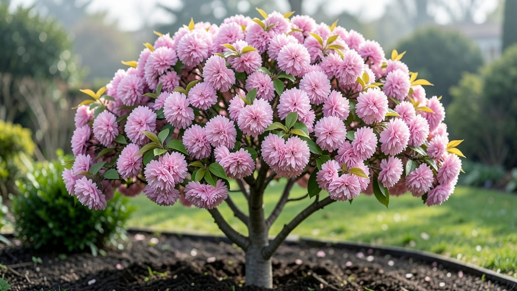 Double Bloom Cherry Tree: Year-Round Purple Spikes With Minimal Pruning