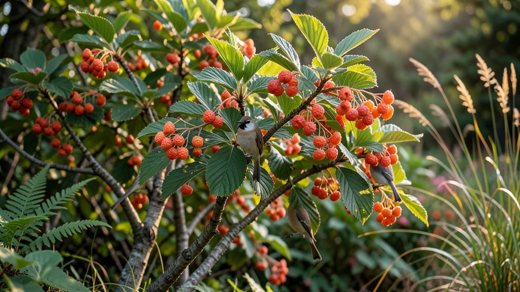 Salmonberry Bushes with Edible Flowers