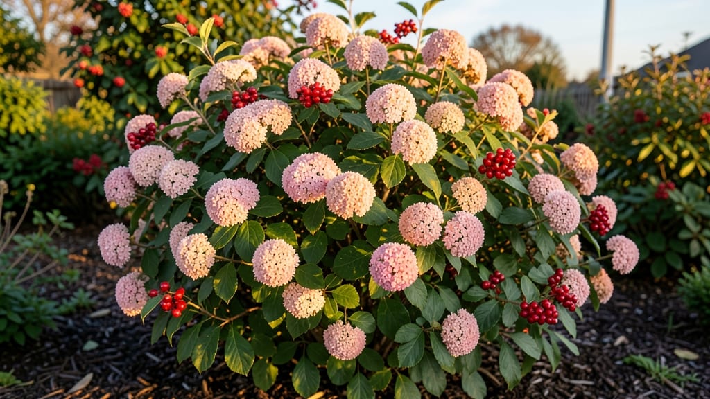 Viburnum 'Annabelle' for Pink Summer-to-Fall Blooms