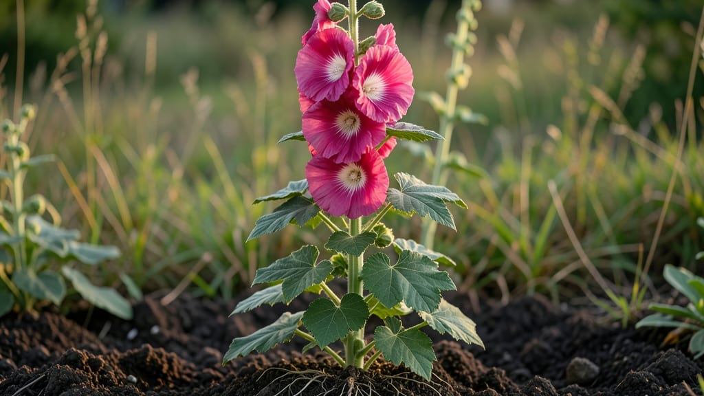 Double Bloom Hollyhocks: Pruning Tricks for Dramatic Second Flushes
