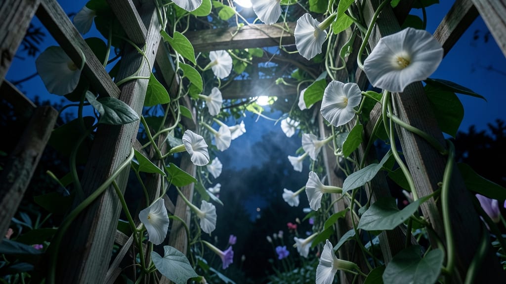 Moonflower Vine with Fragrant White Blooms