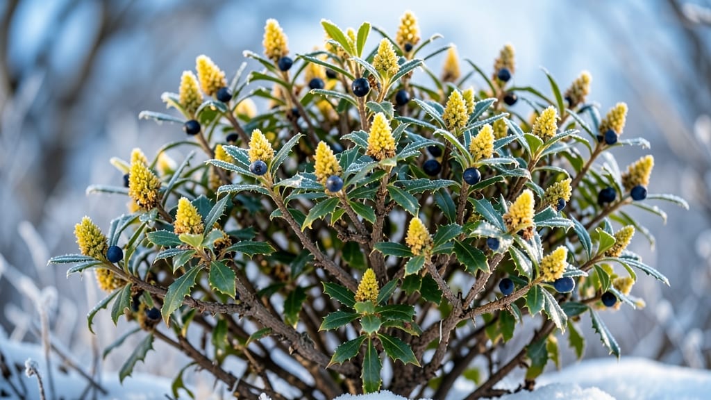 Mahonia Evergreen Shrub with Berries
