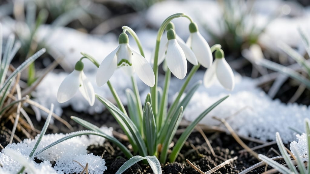 Snowdrops: Delicate Blooms in Frosty Conditions